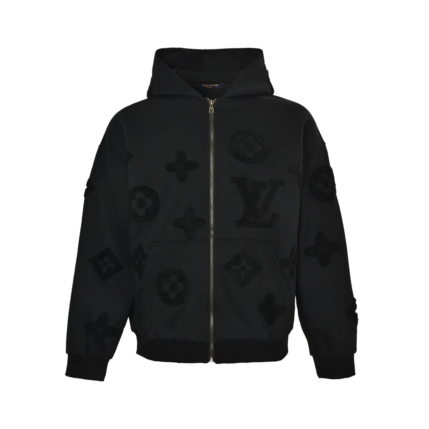 Louis Vuitton/Louis Vuitton towel logo zipper hooded sweatshirt jacket